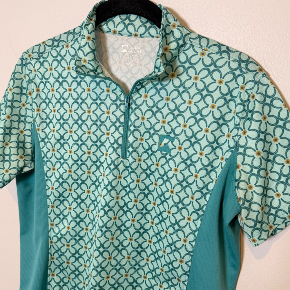 Riding Sport Dover Saddlery Airflow 1/4 Zip Print Short Sleeve Riding Shirt- MED - Picture 8 of 12